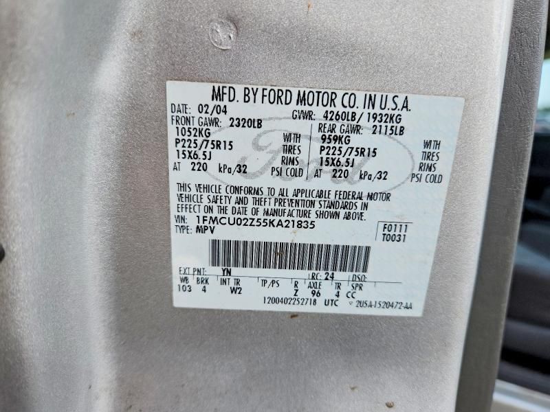 2005 Ford Escape xls