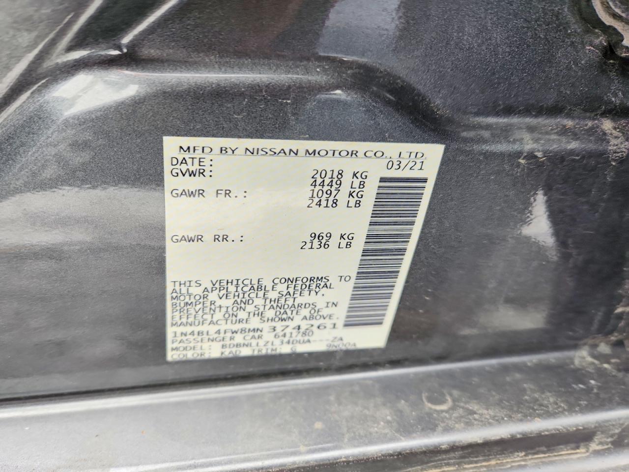 2021 Nissan Altima Platinum