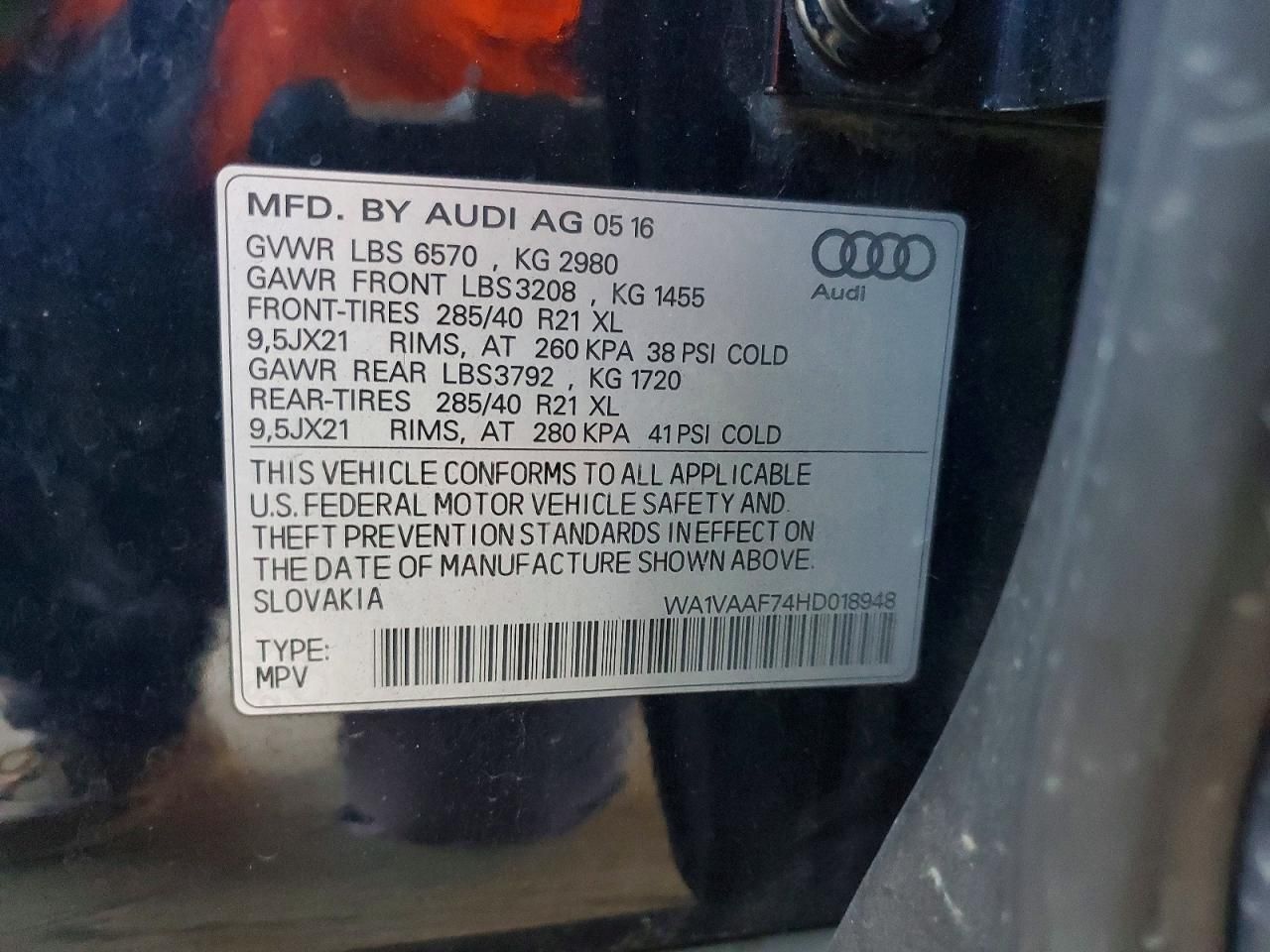 2017 Audi Q7 Prestige