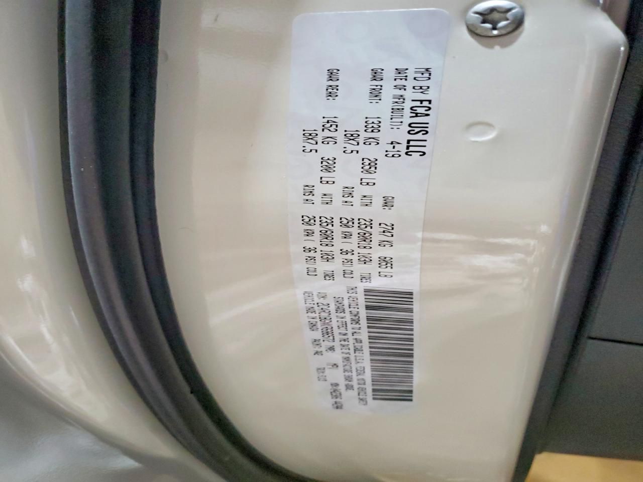 2019 Chrysler Pacifica Touring l