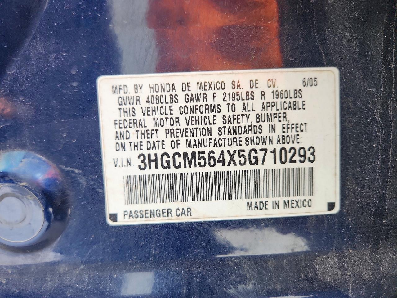 2005 Honda Accord lx