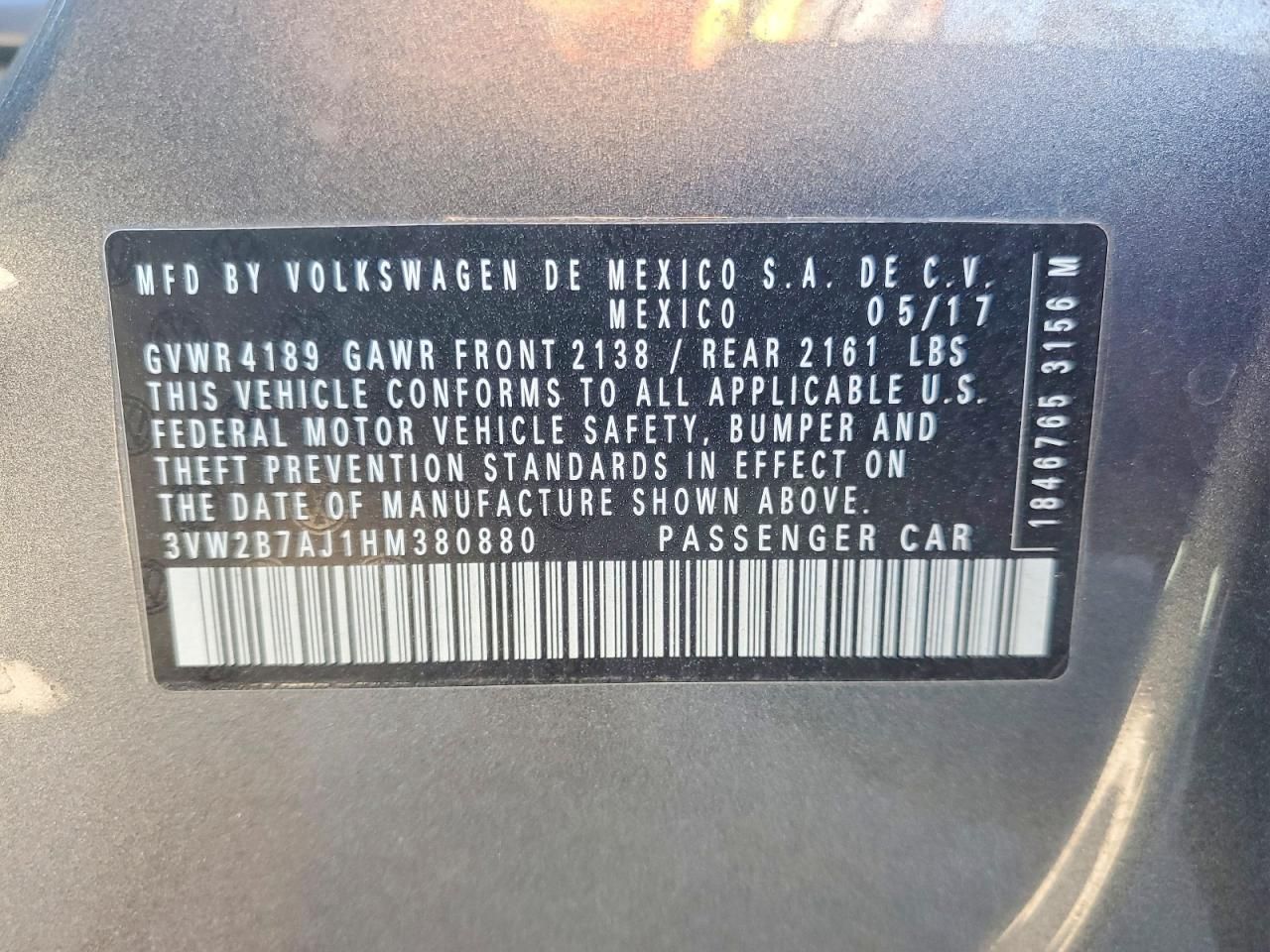 2017 Volkswagen Jetta s