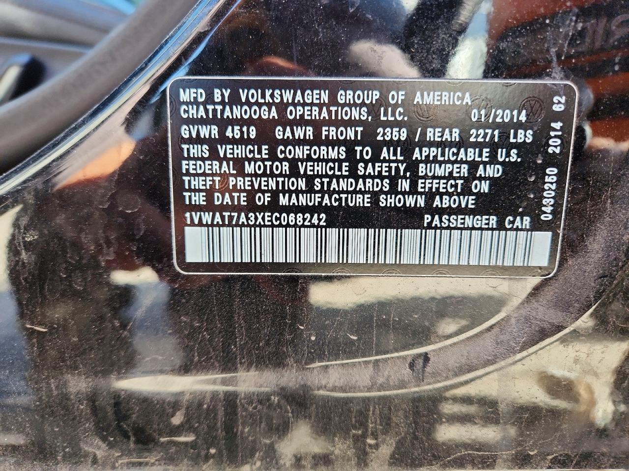 2014 Volkswagen Passat s