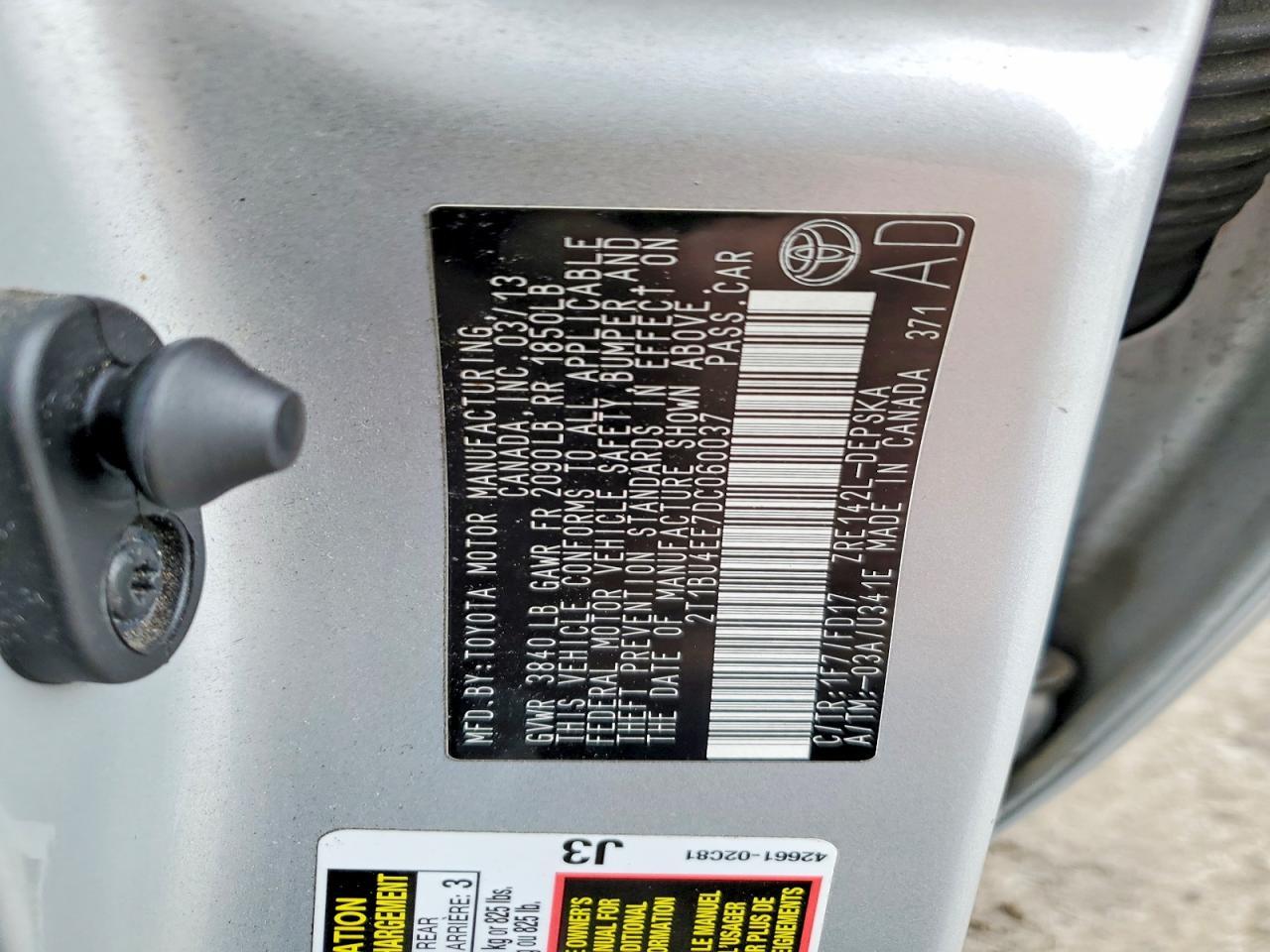 2013 Toyota Corolla Base