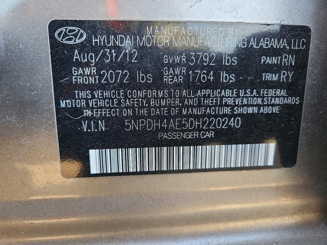 2013 Hyundai Elantra gls