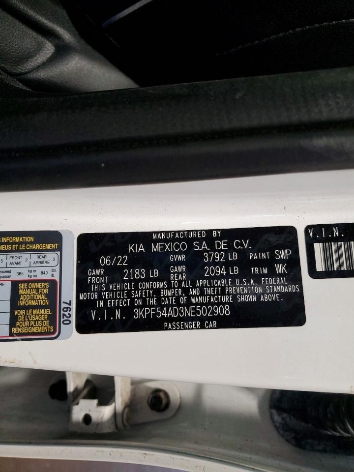 2022 KIA Forte gt Line