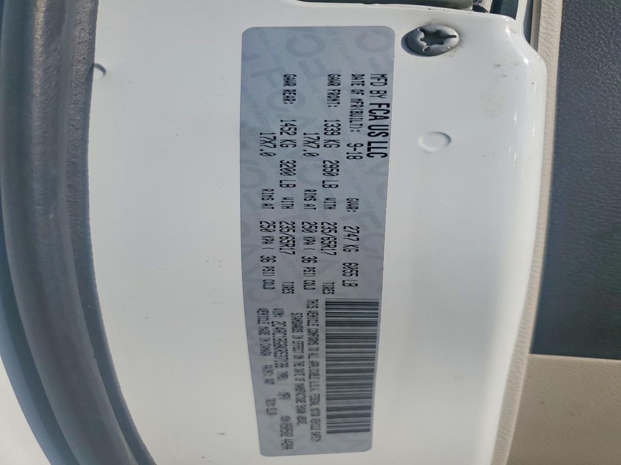 2019 Chrysler Pacifica Touring l