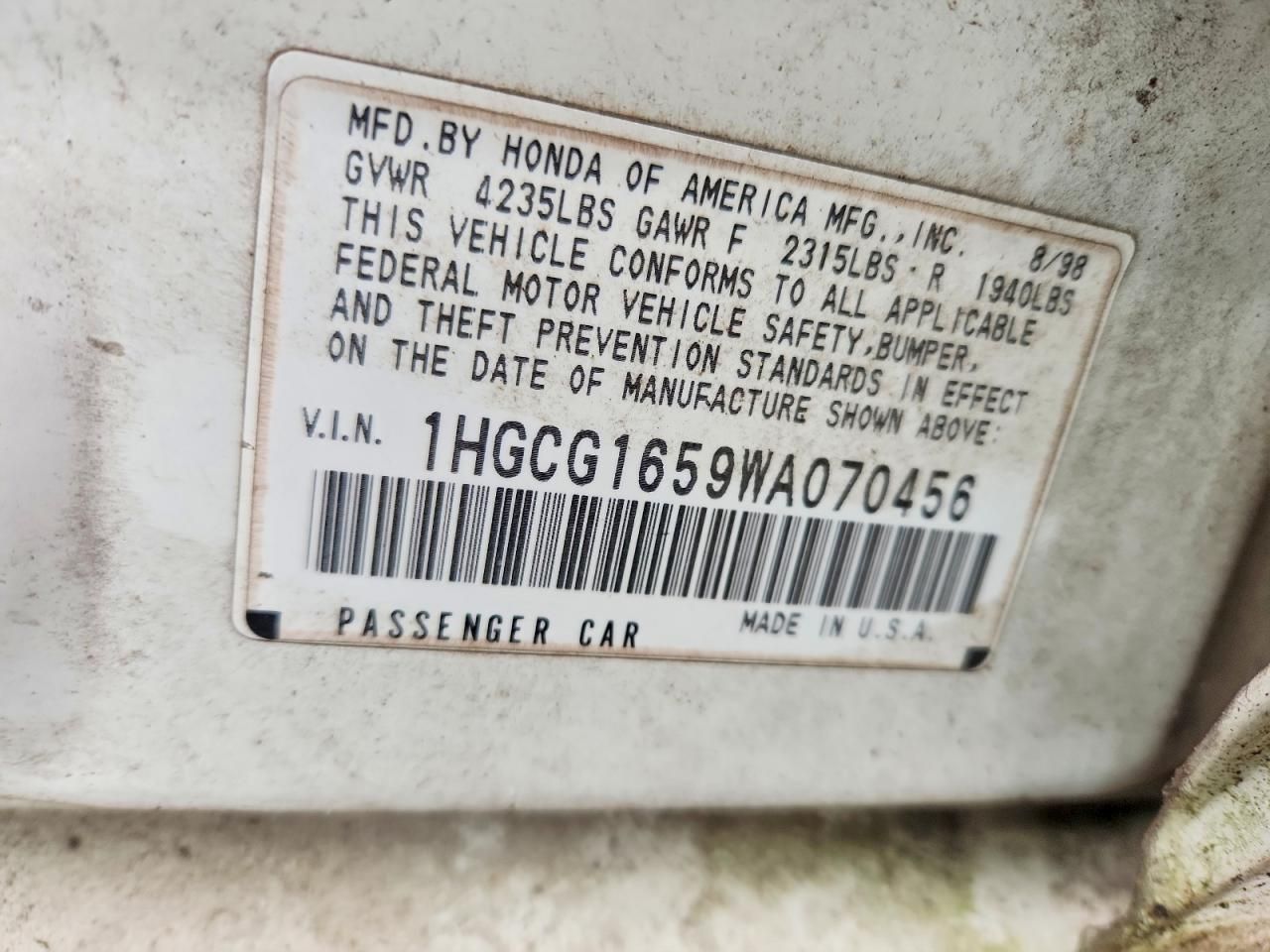 1998 Honda Accord ex