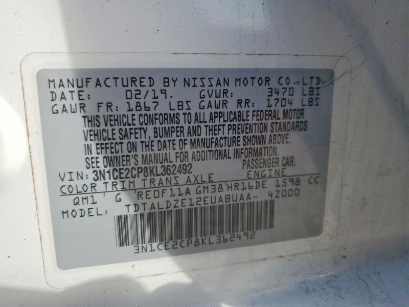 2019 Nissan Versa Note s