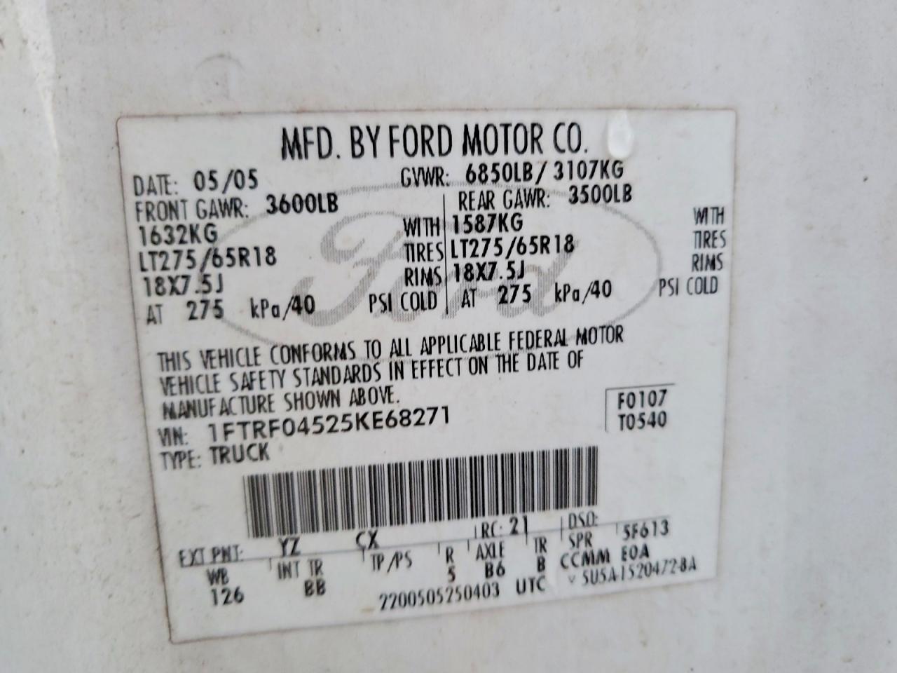 2005 Ford F150