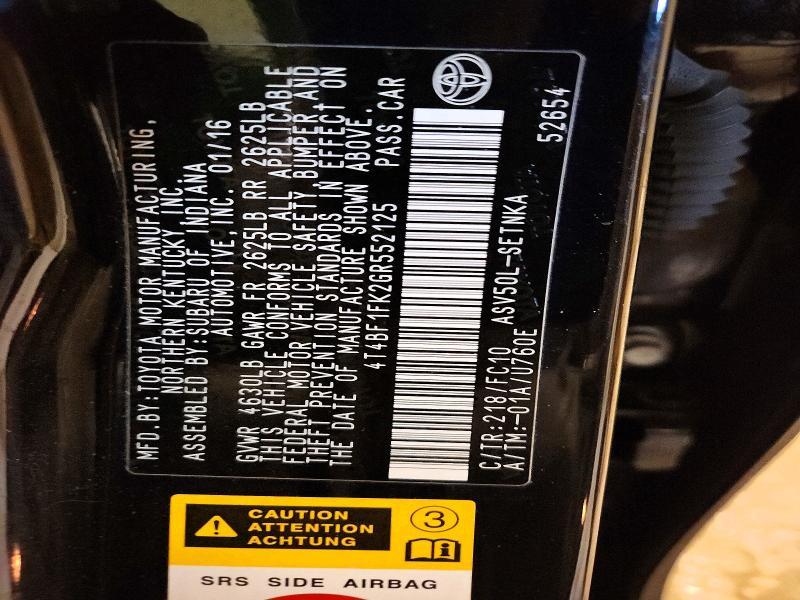 2016 Toyota Camry le