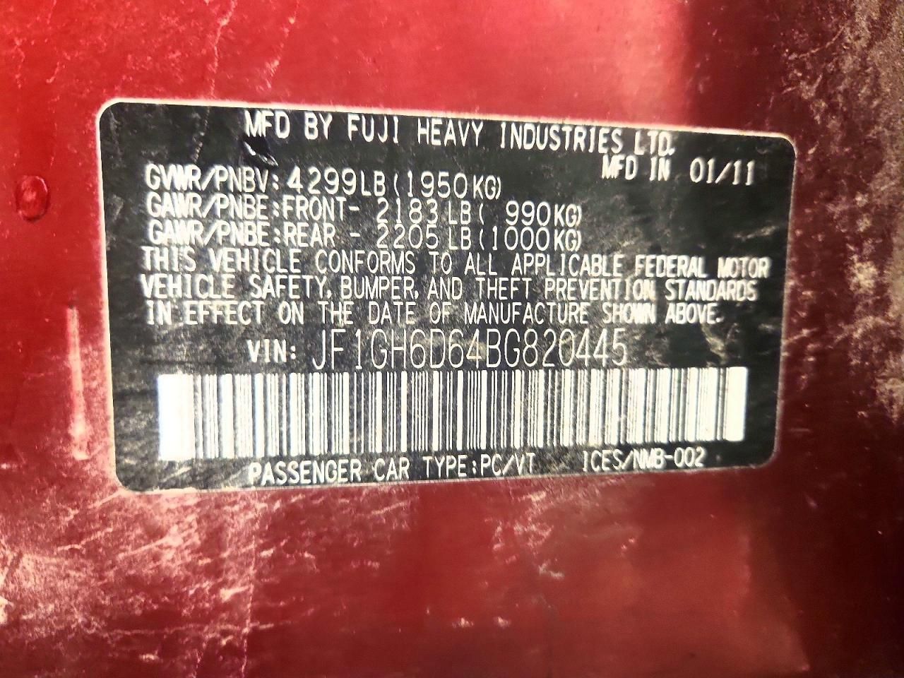 2011 Subaru Impreza Outback Sport