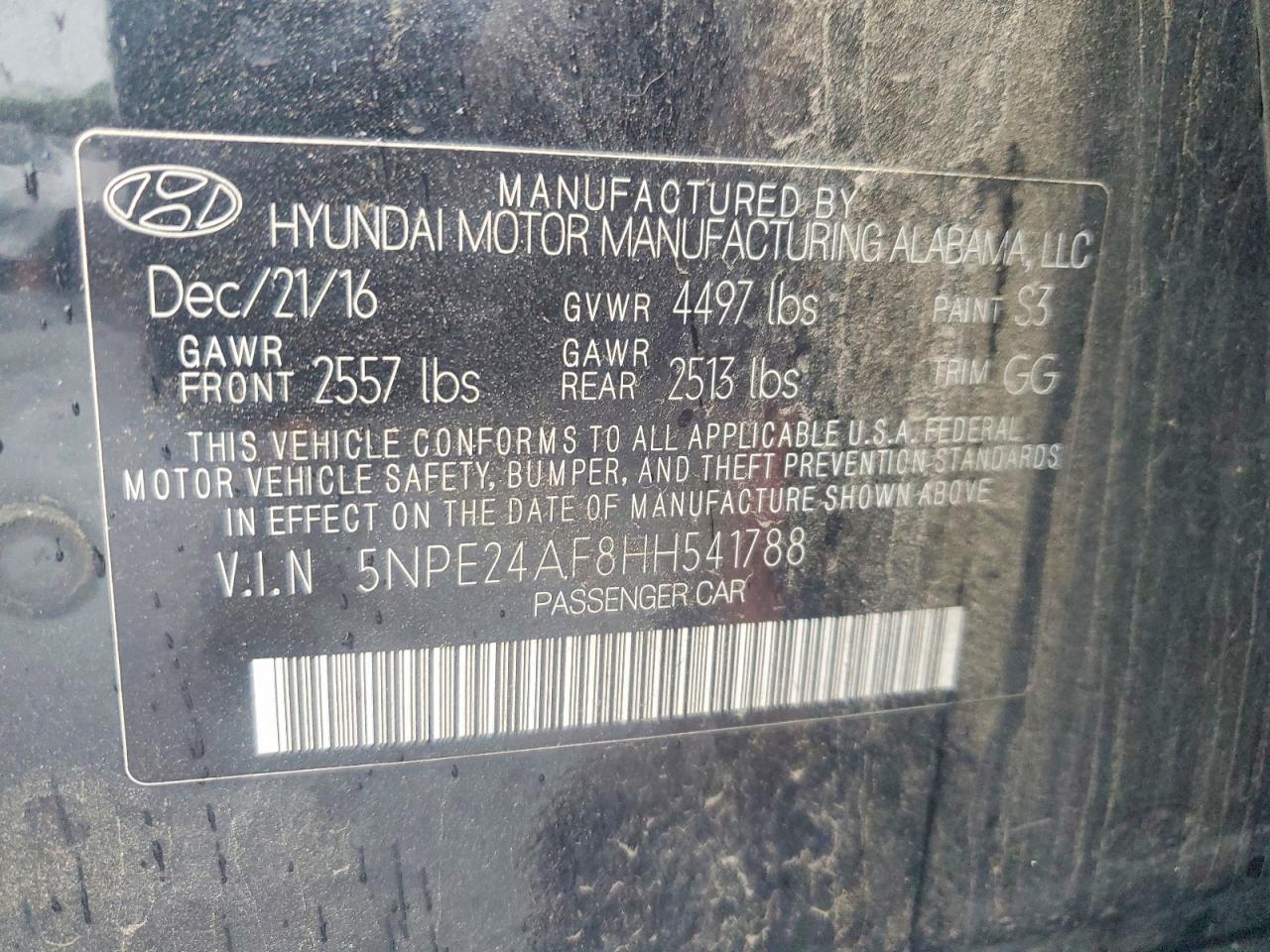 2017 Hyundai Sonata se