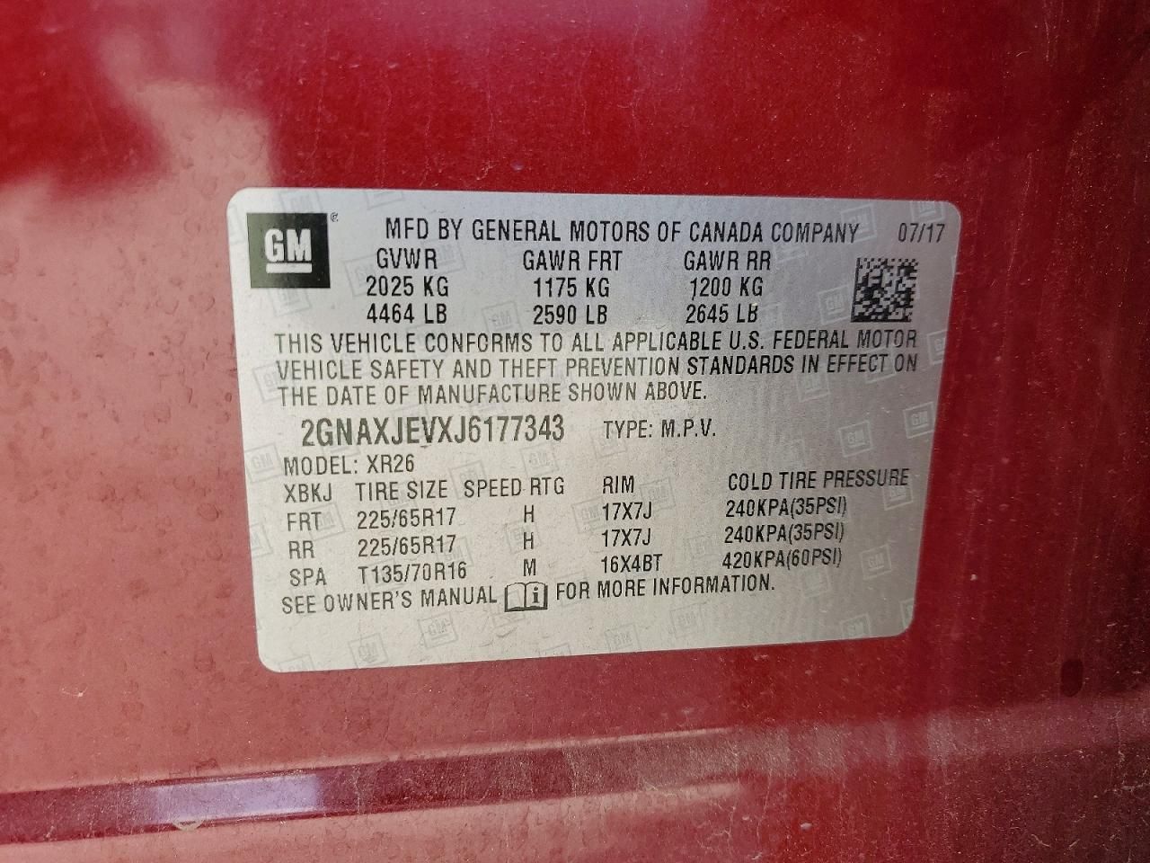 2018 Chevrolet Equinox lt