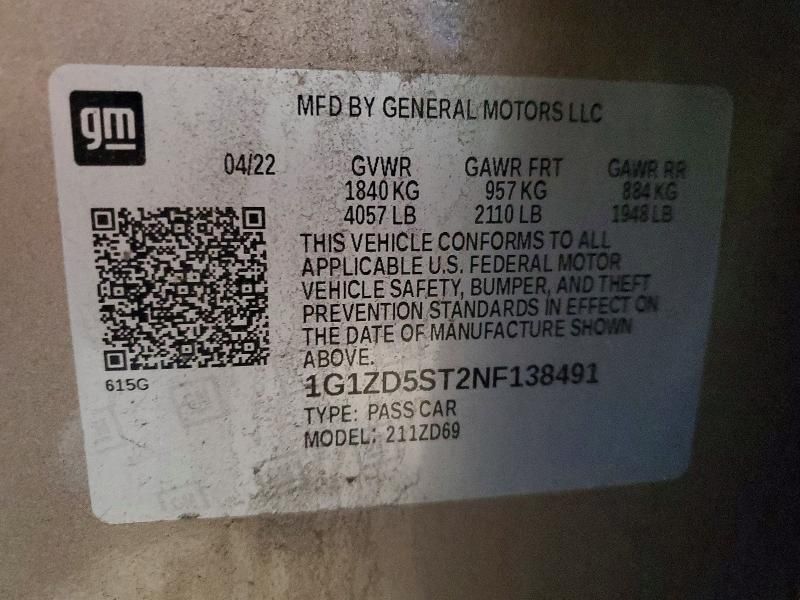 2022 Chevrolet Malibu lt