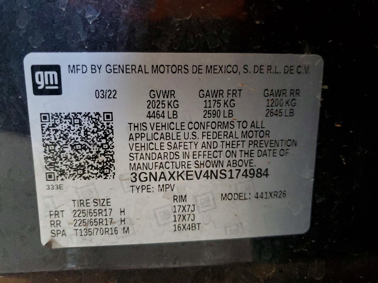 2022 Chevrolet Equinox lt
