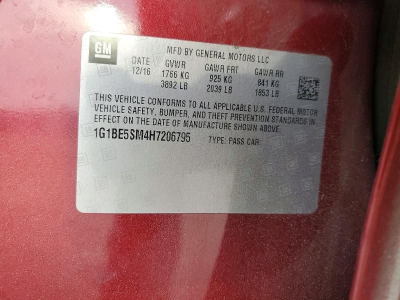 2017 Chevrolet Cruze lt