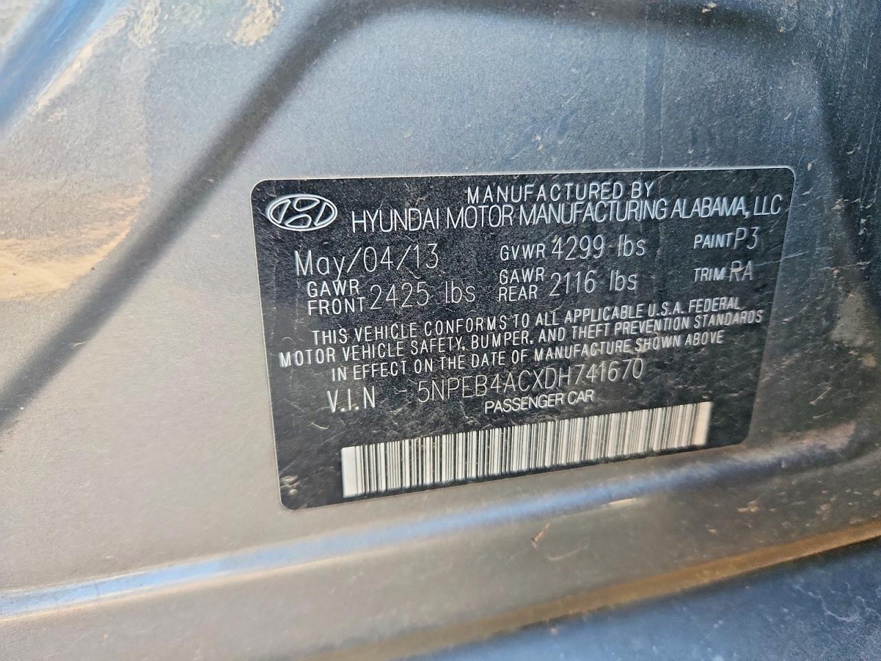 2013 Hyundai Sonata gls