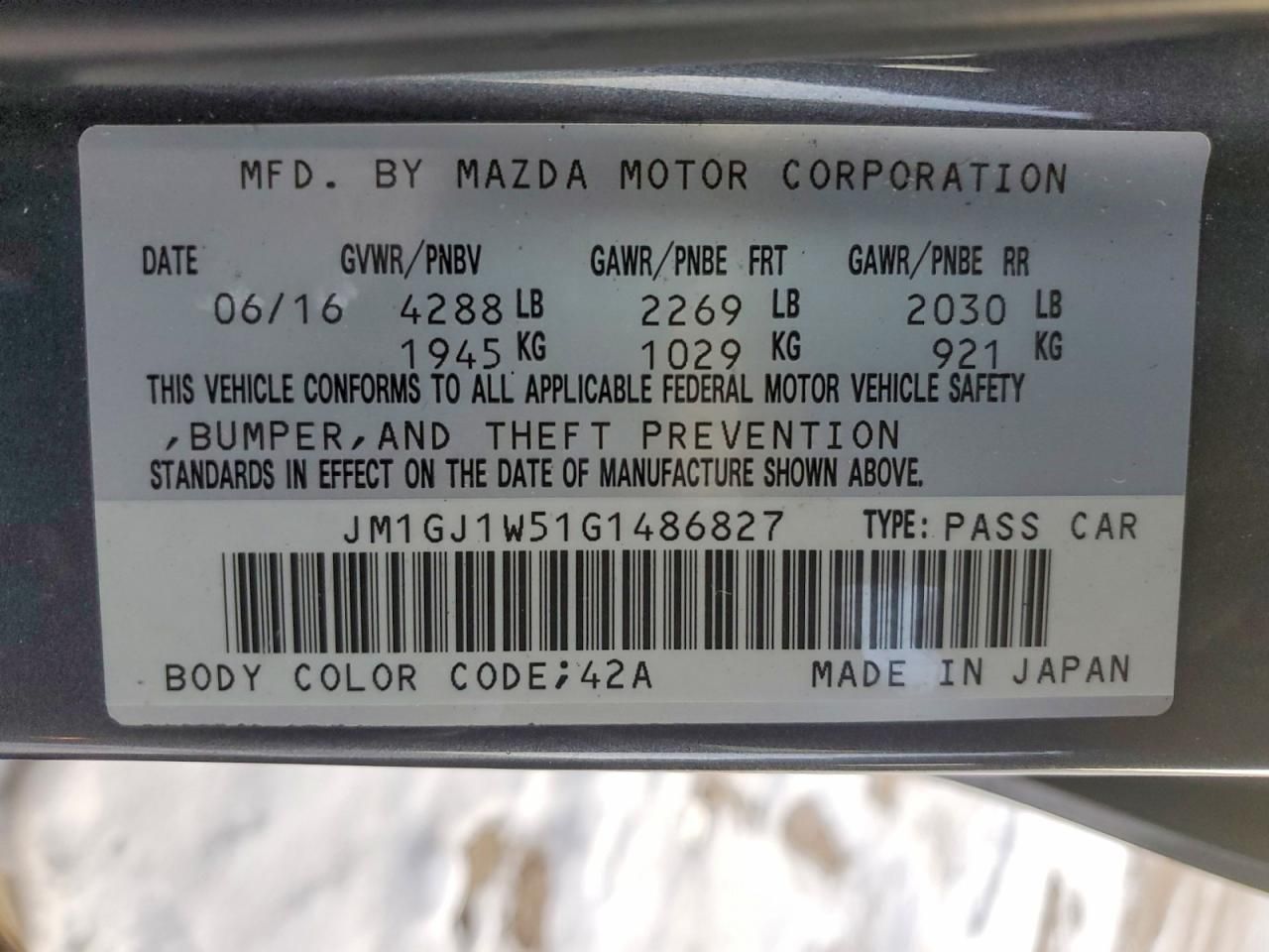 2016 Mazda 6 Grand Touring