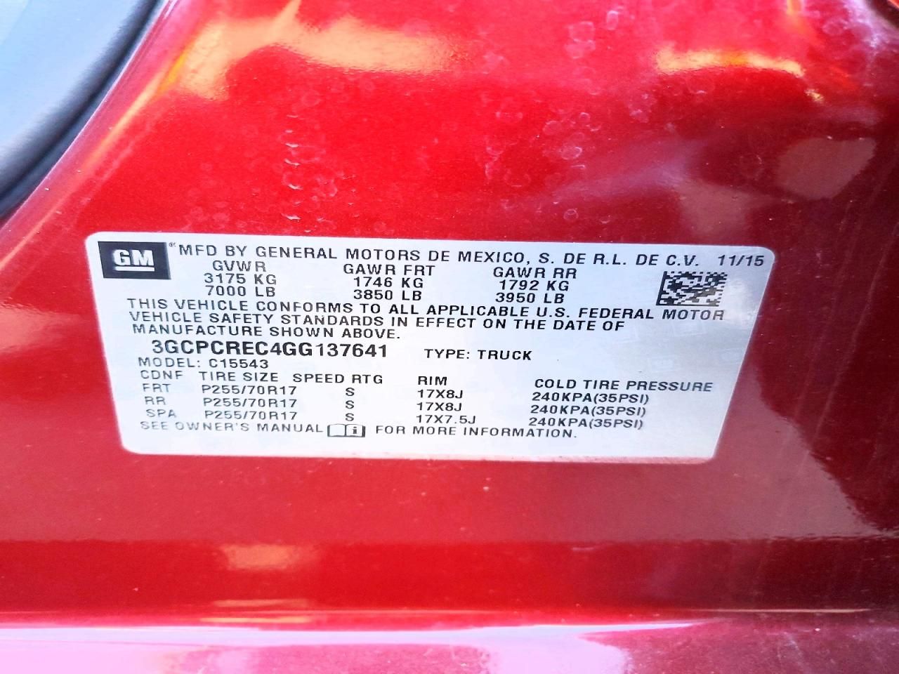 2016 Chevrolet Silverado C1500 lt