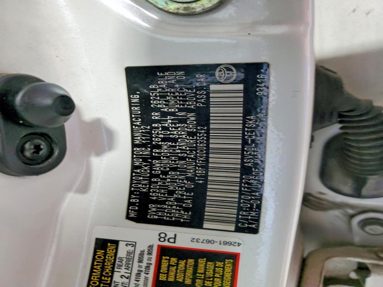 2012 Toyota Camry Base