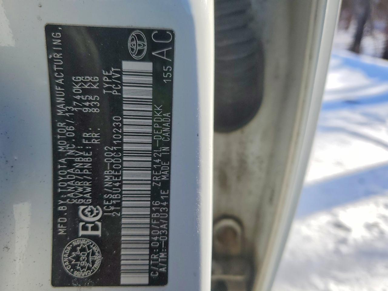 2013 Toyota Corolla Base