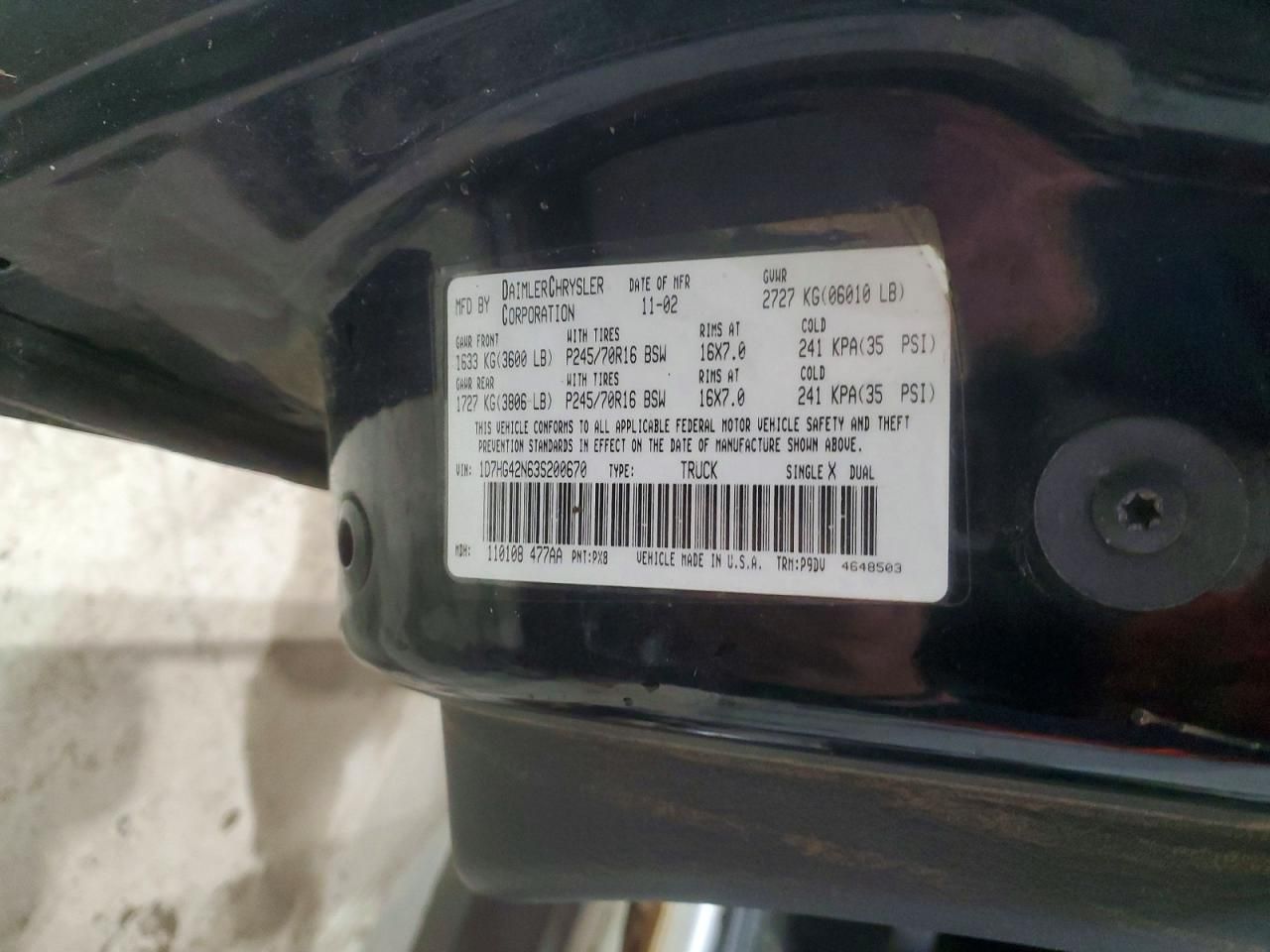 2003 Dodge Dakota slt