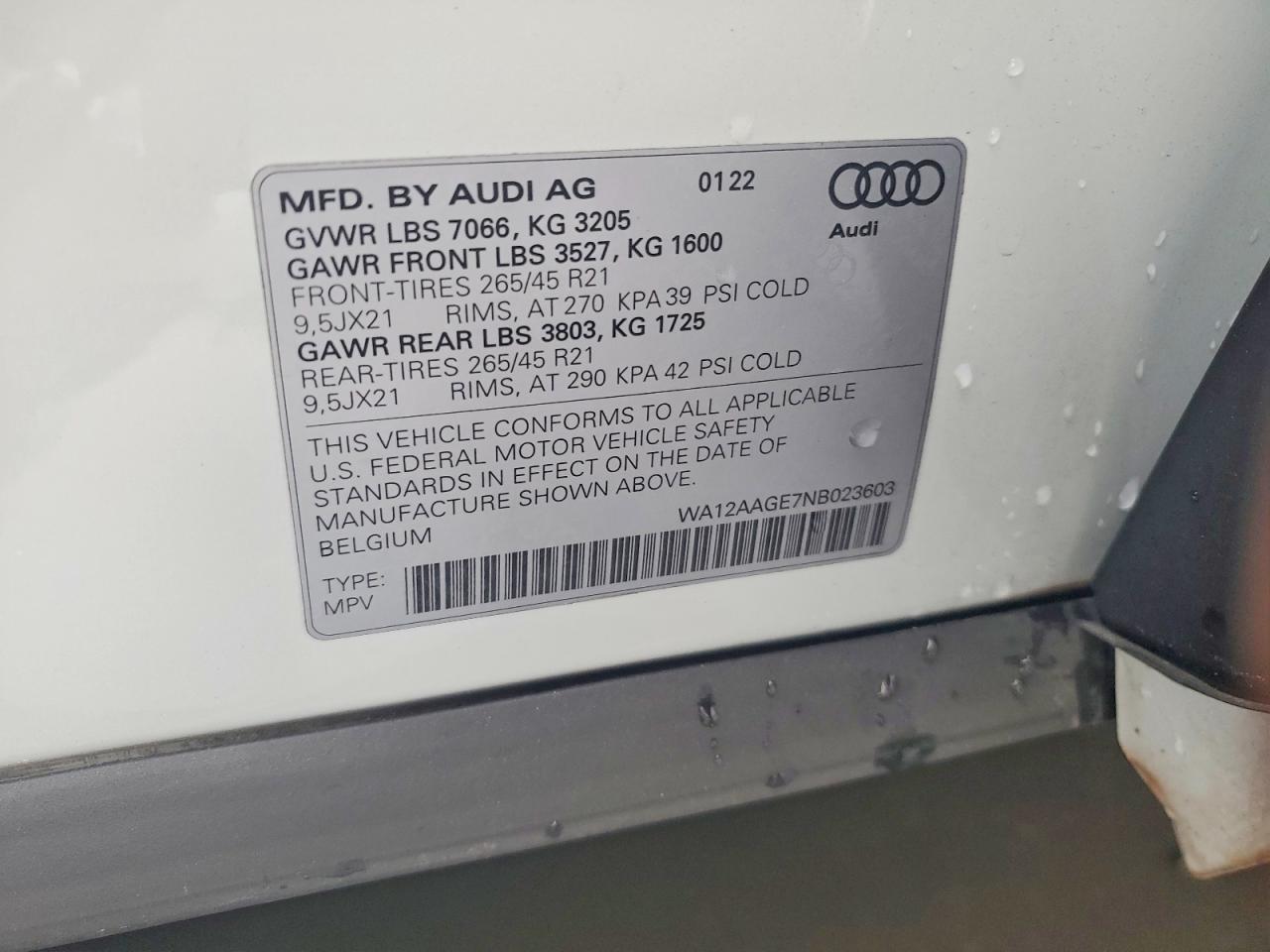 2022 Audi E-tron Sportback Premium Plus