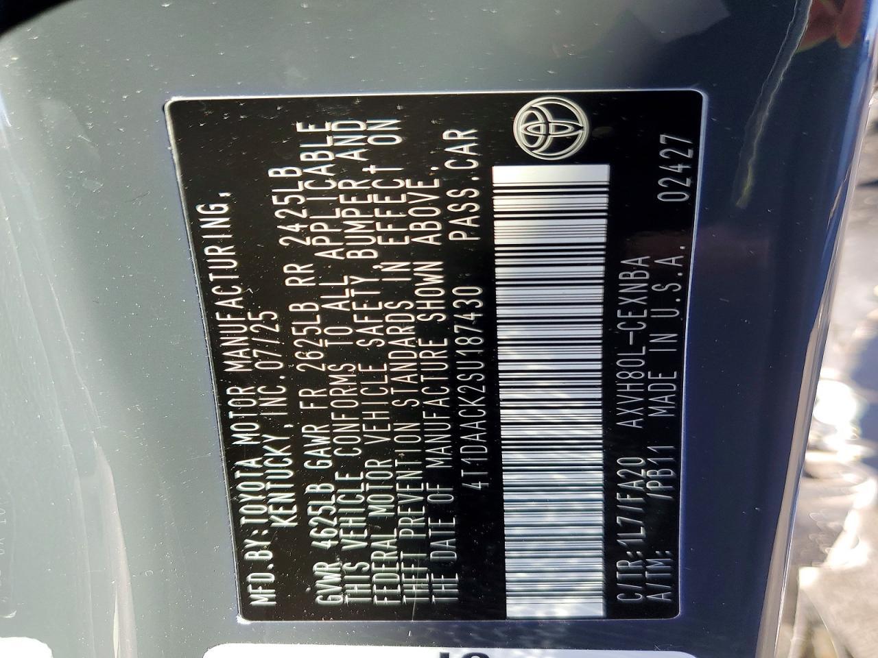 2025 Toyota Camry xse