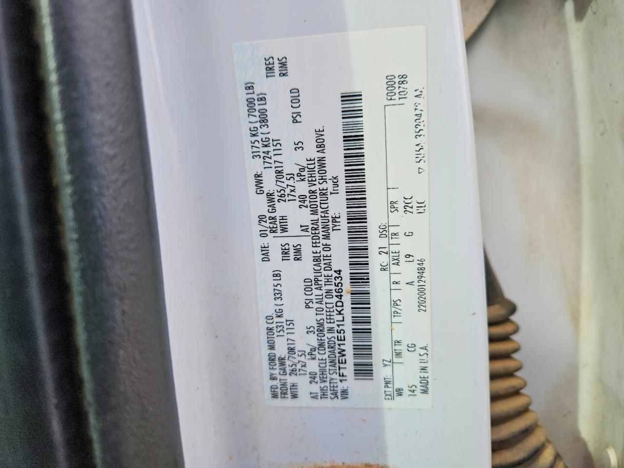 2020 Ford F150 Supercrew