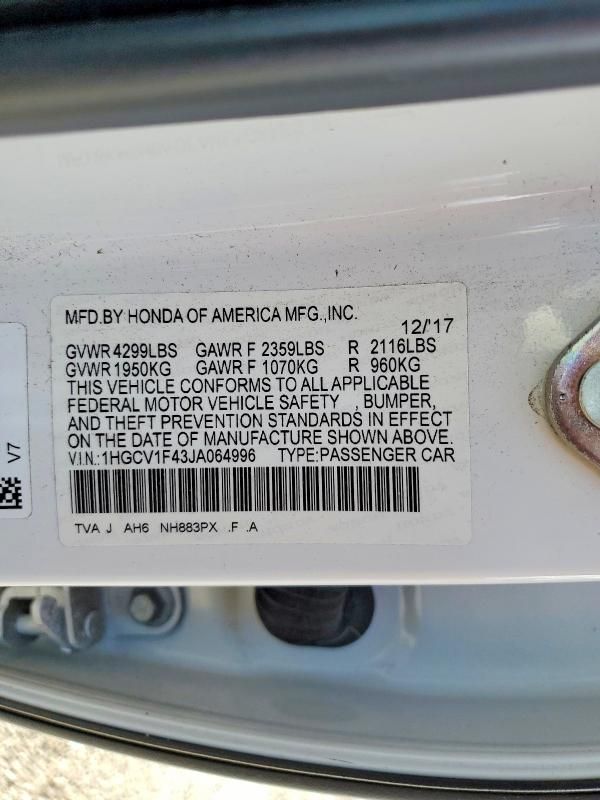 2018 Honda Accord ex