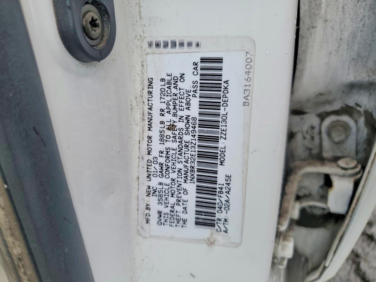 2003 Toyota Corolla ce