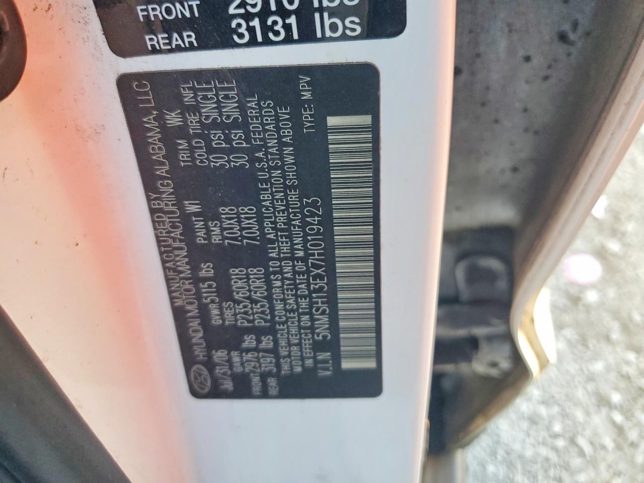 2007 Hyundai Santa fe se