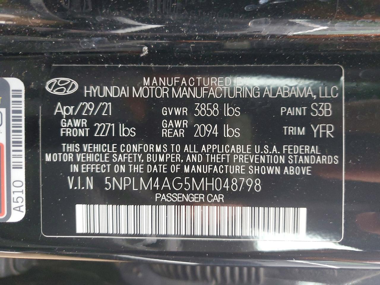 2021 Hyundai Elantra sel