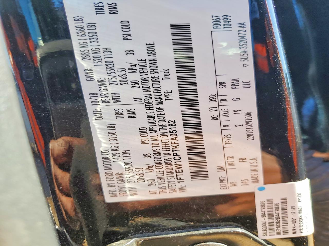 2019 Ford F150 Supercrew