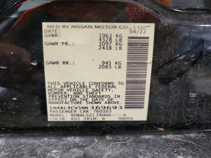 2022 Nissan Altima sr