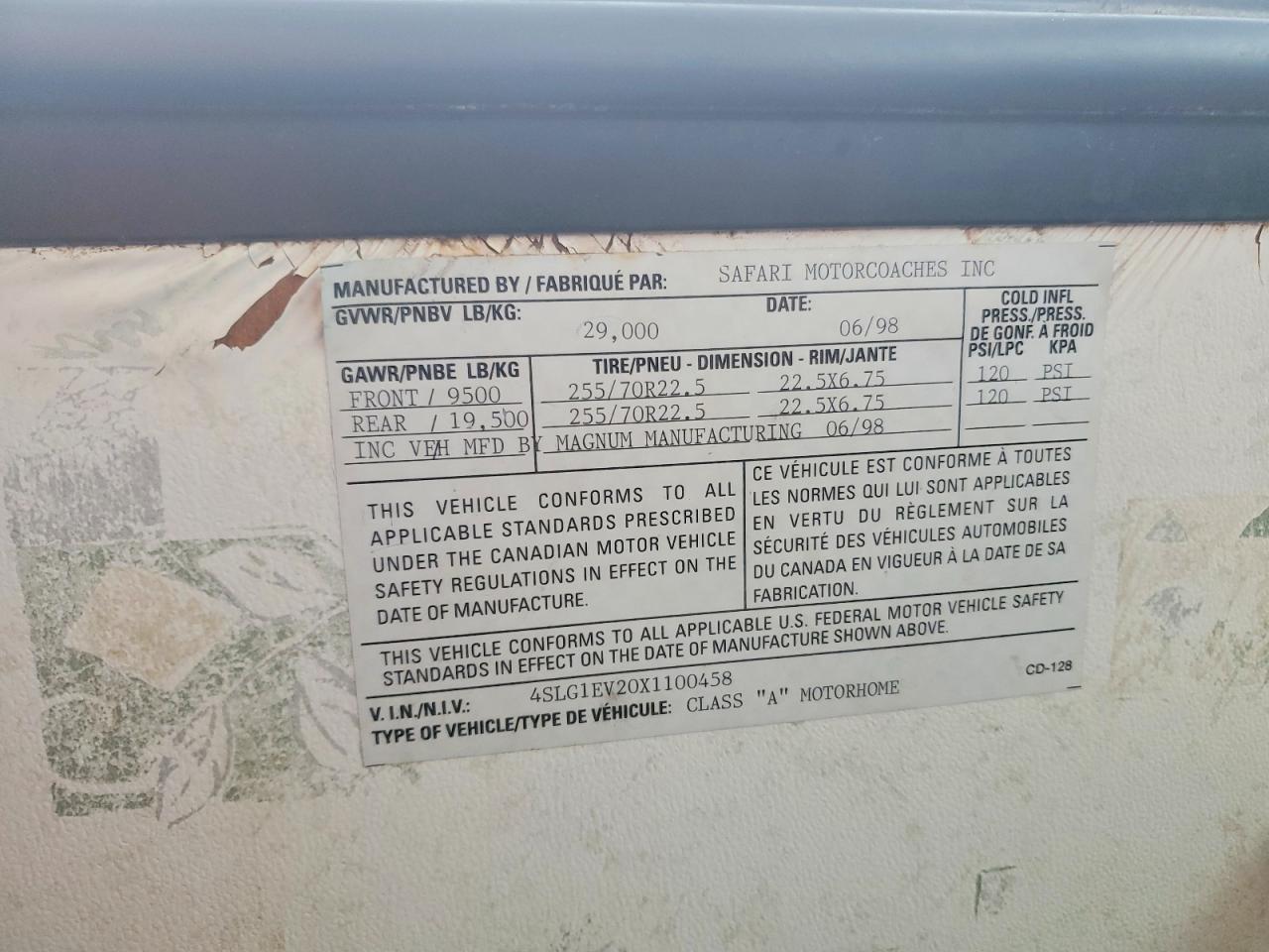 1999 Safari Zanzibar Recreational Vehicle