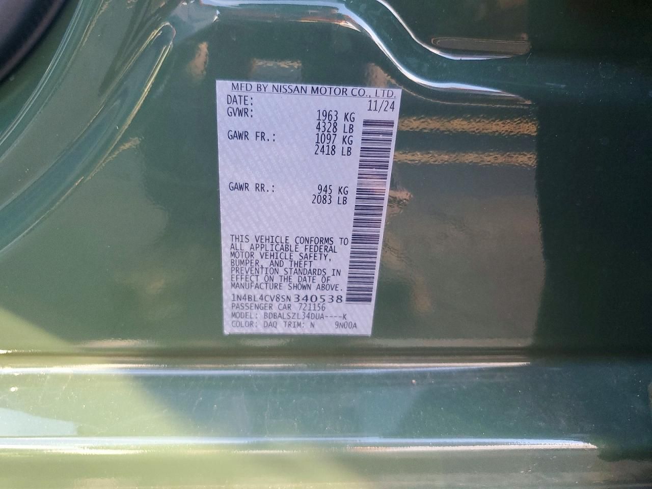 2025 Nissan Altima sr