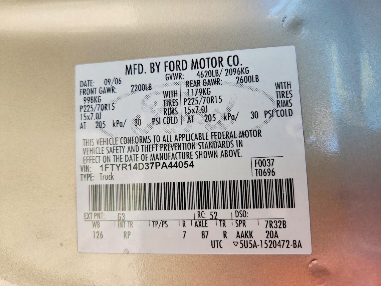 2007 Ford Ranger Super cab