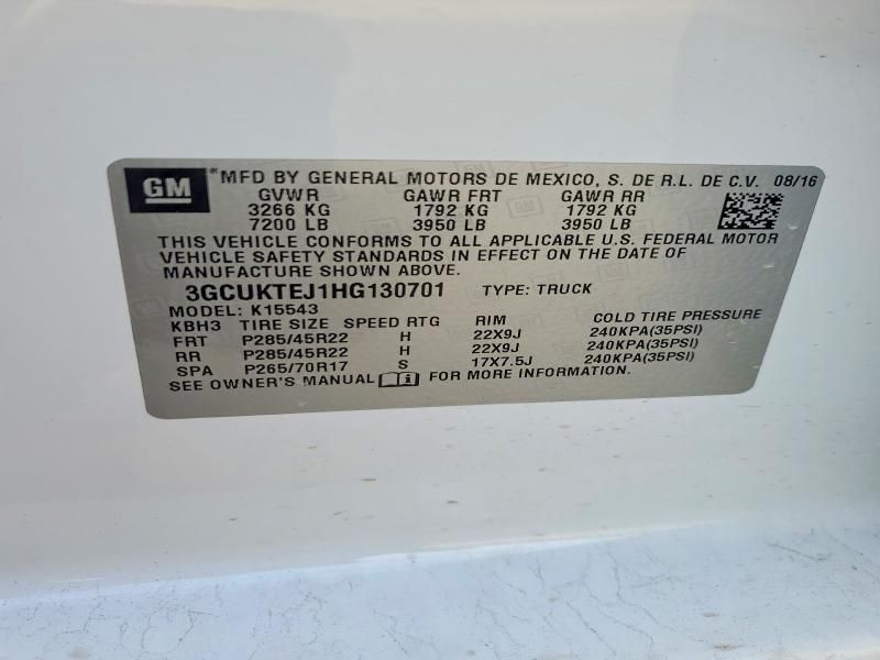 2017 Chevrolet Silverado K1500 High Country