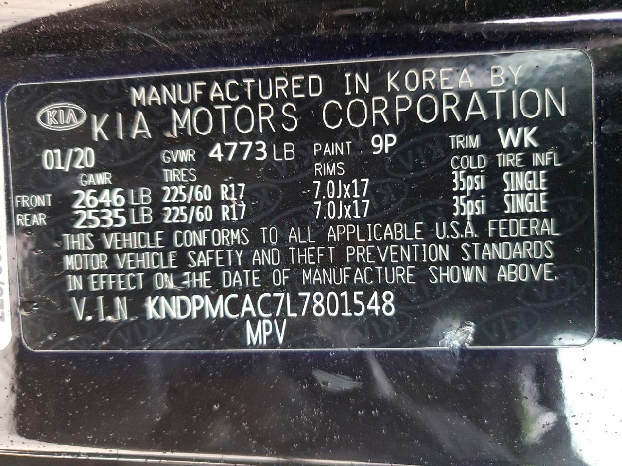 2020 KIA Sportage lx