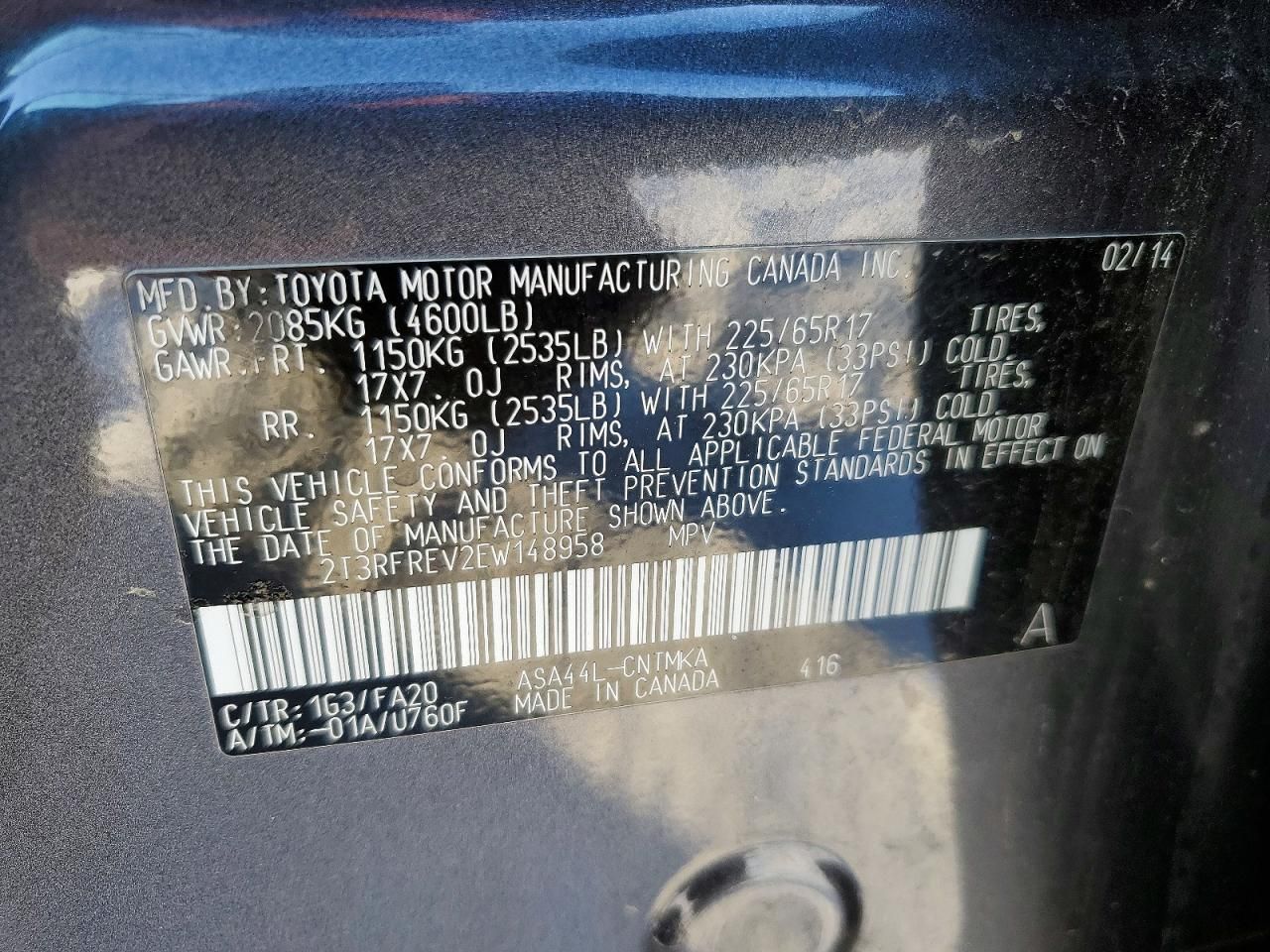 2014 Toyota Rav4 xle