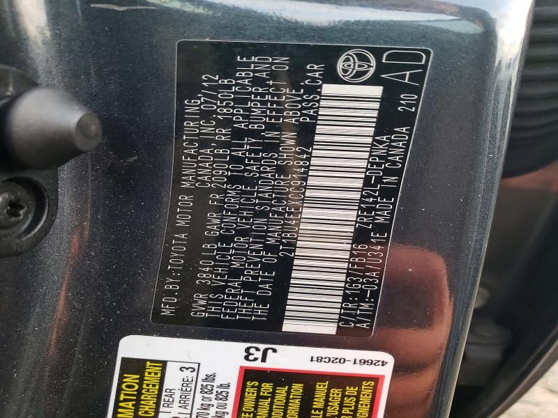 2012 Toyota Corolla Base