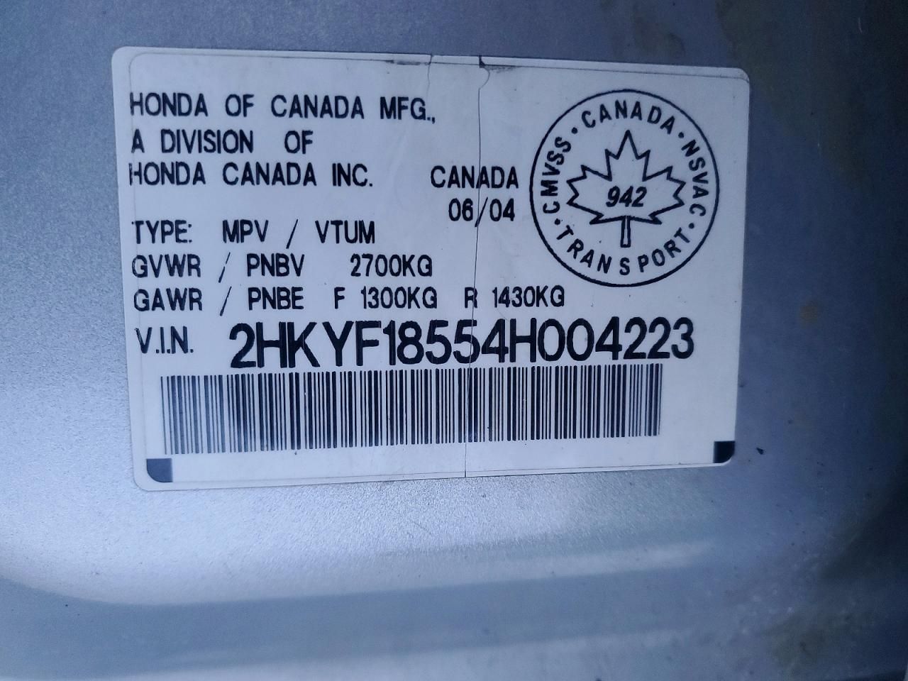 2004 Honda Pilot exl