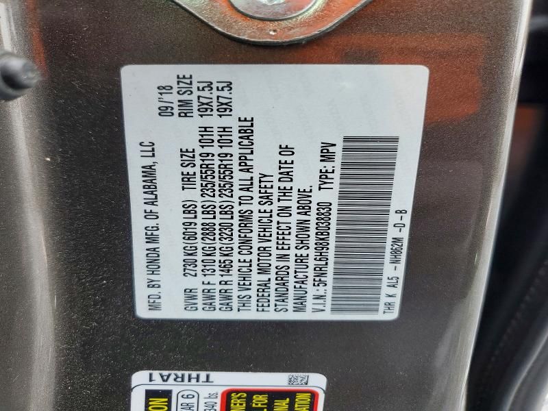 2019 Honda Odyssey Elite