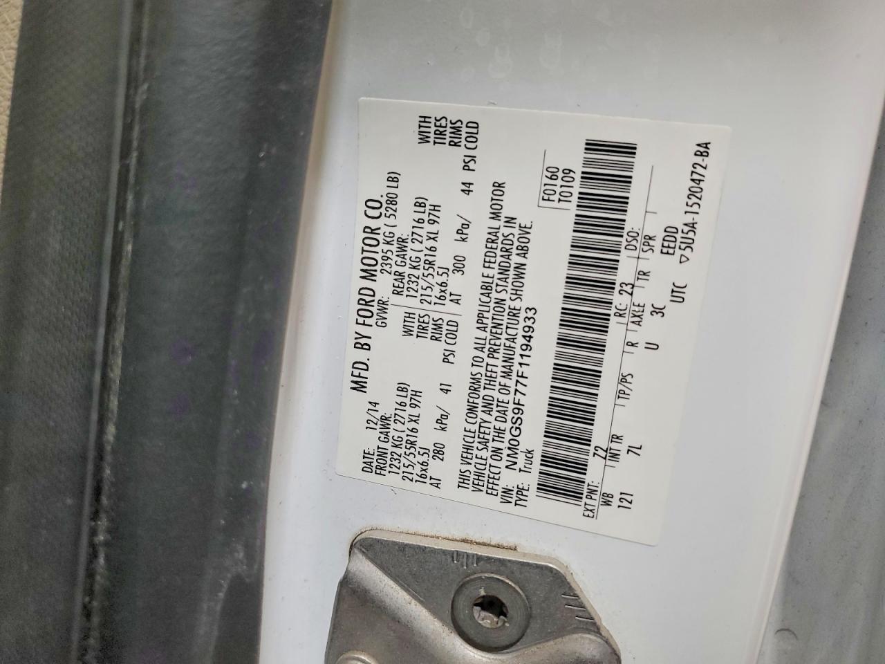 2015 Ford Transit Connect xlt