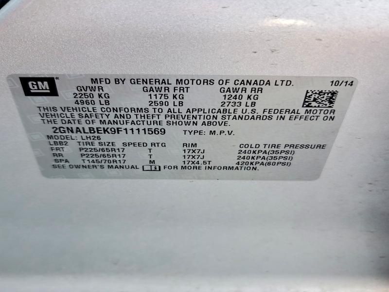 2015 Chevrolet Equinox lt