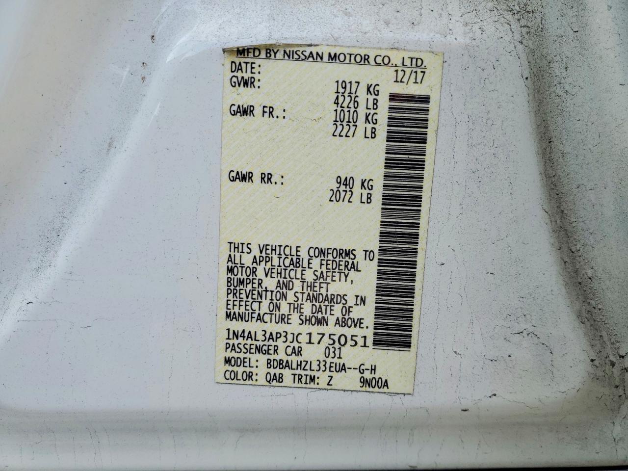 2018 Nissan Altima 2.5