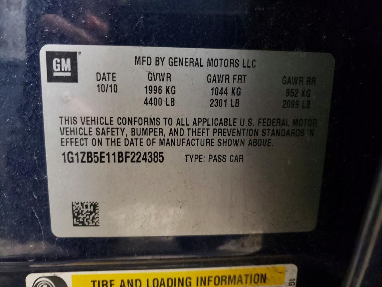 2011 Chevrolet Malibu ls