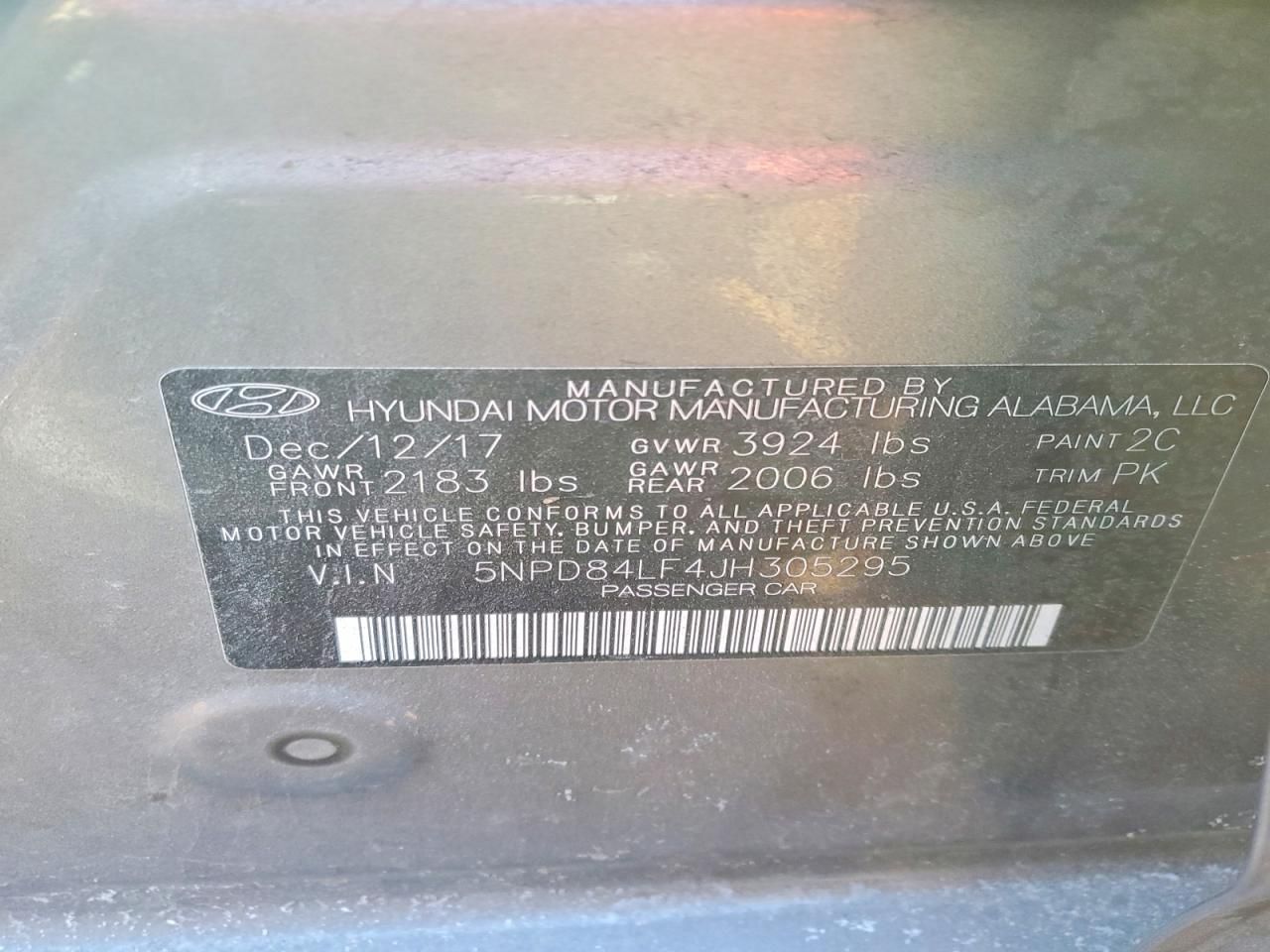 2018 Hyundai Elantra sel